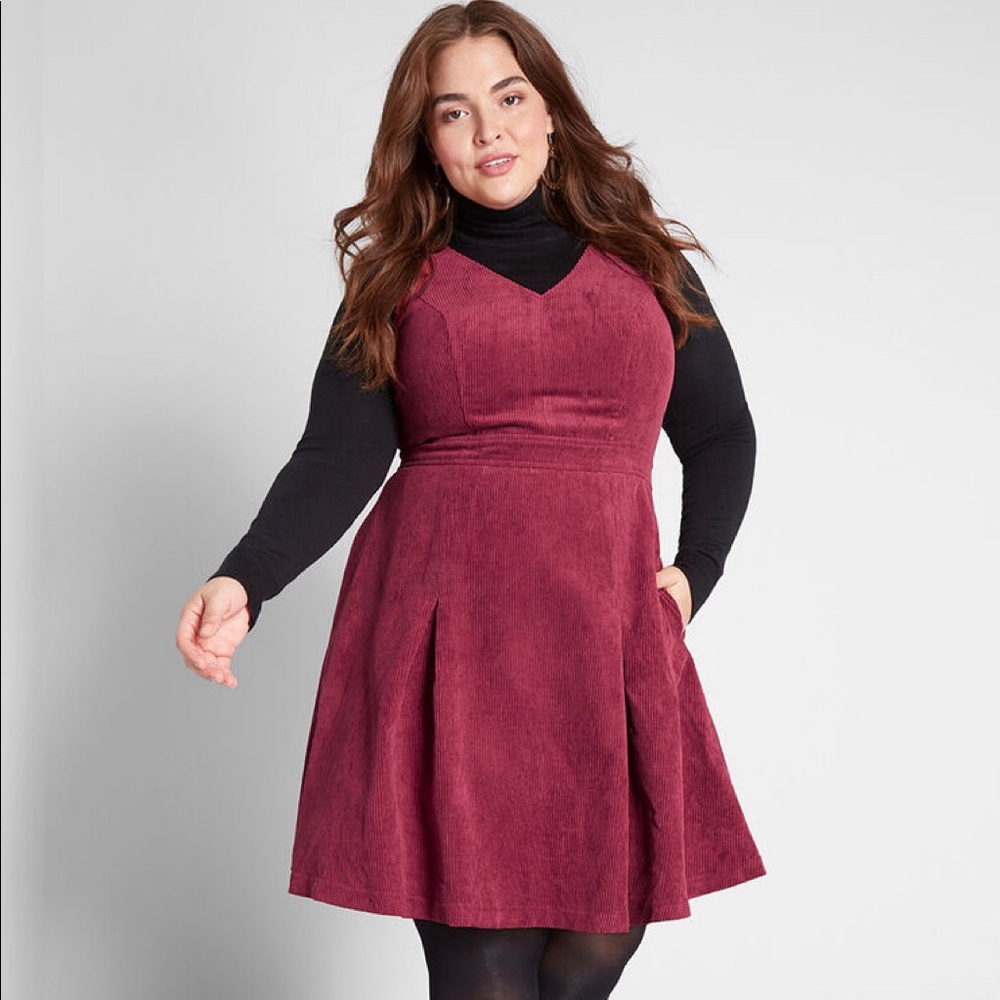 **Donating soon** Modcloth Corduroy A-line Dress